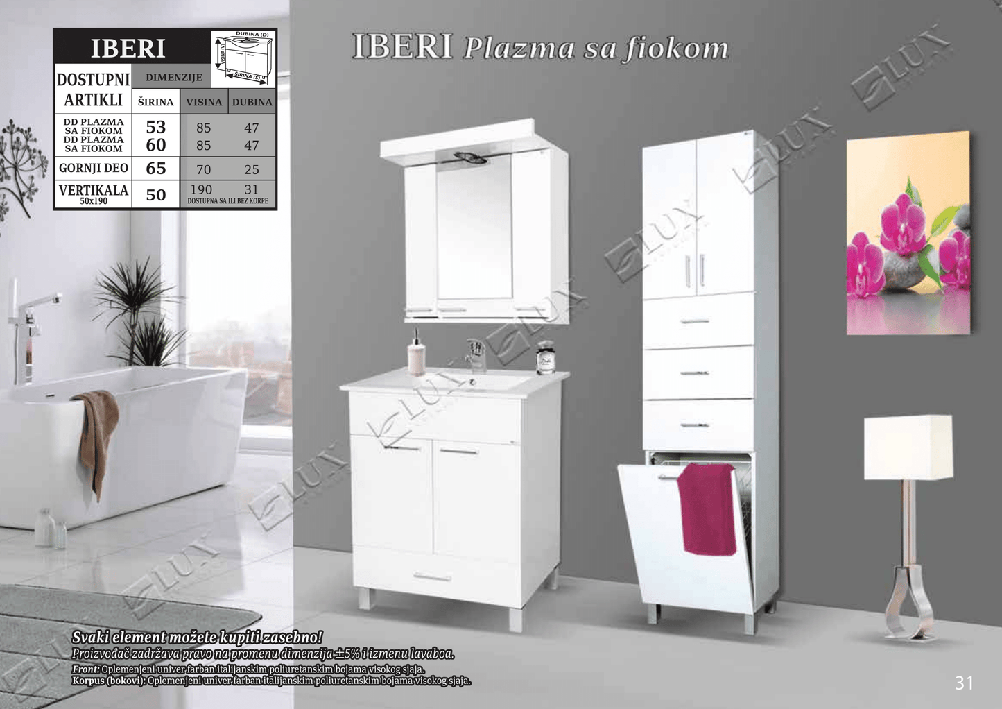 LUX IBERI 60 PLAZMA FIOKA DONJI DEO