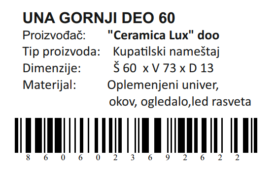 UNA GORNJI DEO 60