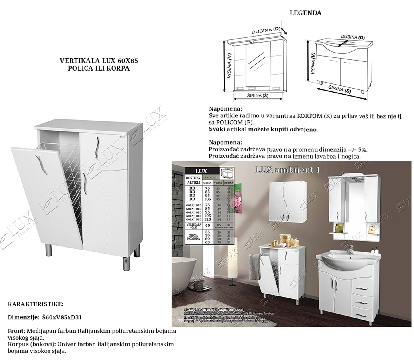 VERTIKALA LUX 60x85 KORPA