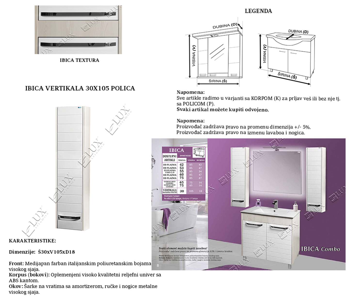 VERTIKALA IBICA 30x105 POLICA